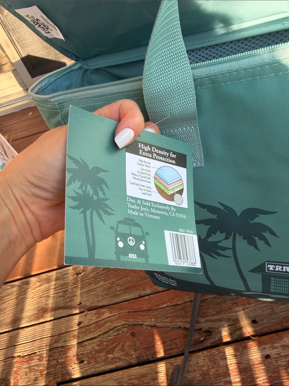 Trader Joe’s NWT Huge ~Teal Reusable Shoppers Insulated Tote 2026 - Picture 4 of 5